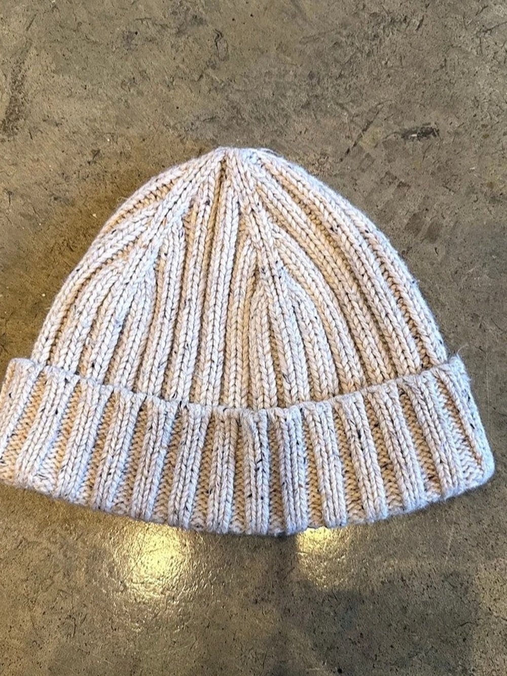 J.Crew Mercantile Ribbed Knit Beanie in Cream Like New